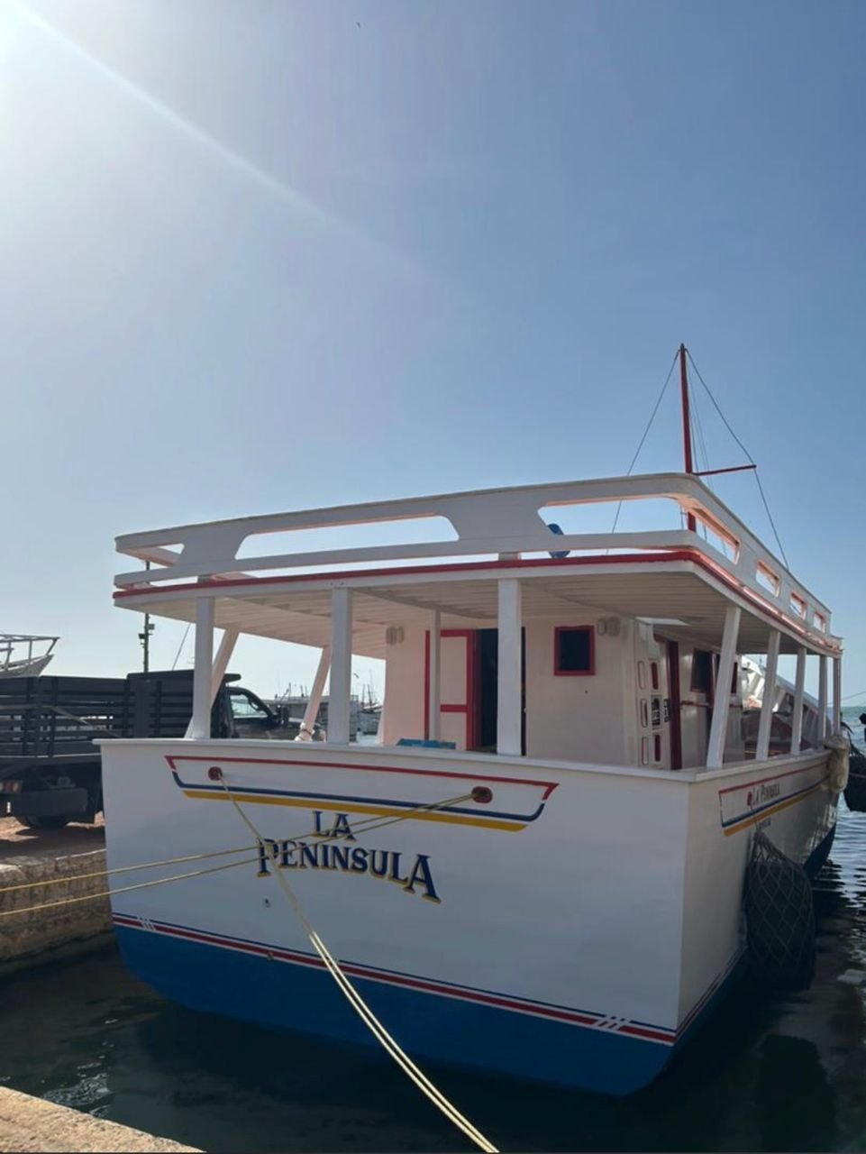 Popa de barco de pesca artesanal de La Península, Isla de Margarita